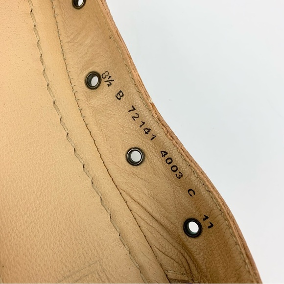 Frye Carson Rivet Flats Cream Canvas Leather Toe 8.5 - Picture 6 of 12